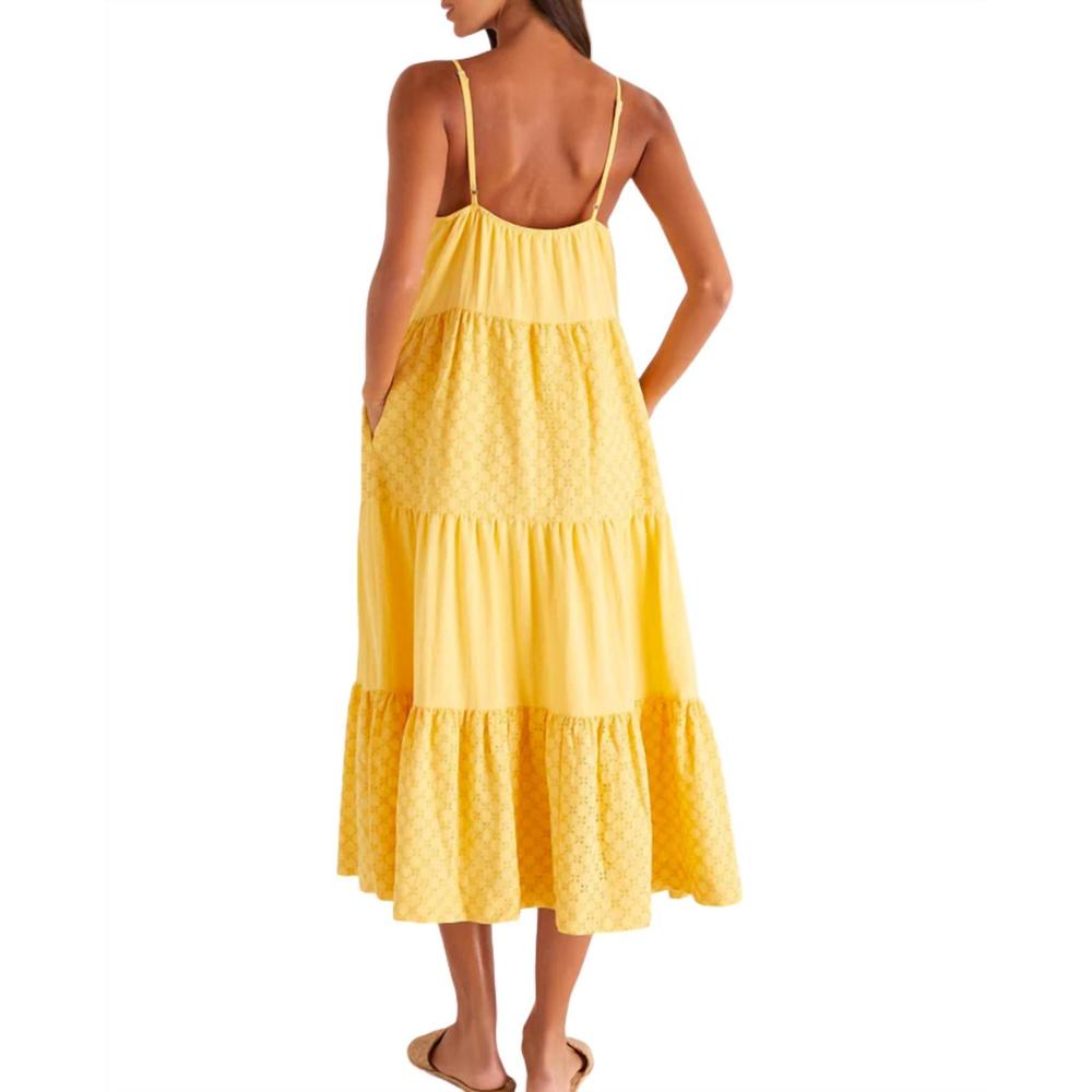 NEW Z SUPPLY dalilah eyelet midi dress in maze - Picture 4 of 6